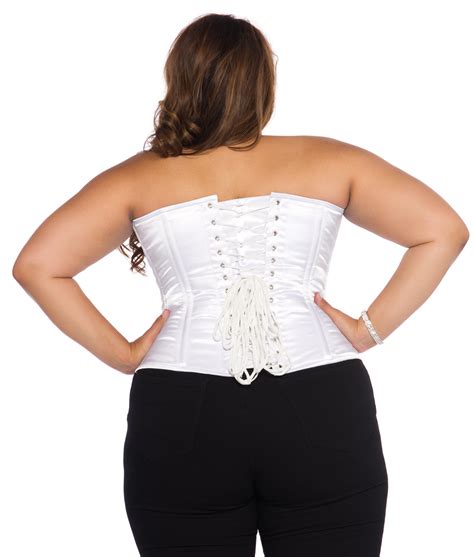 white corset plus size